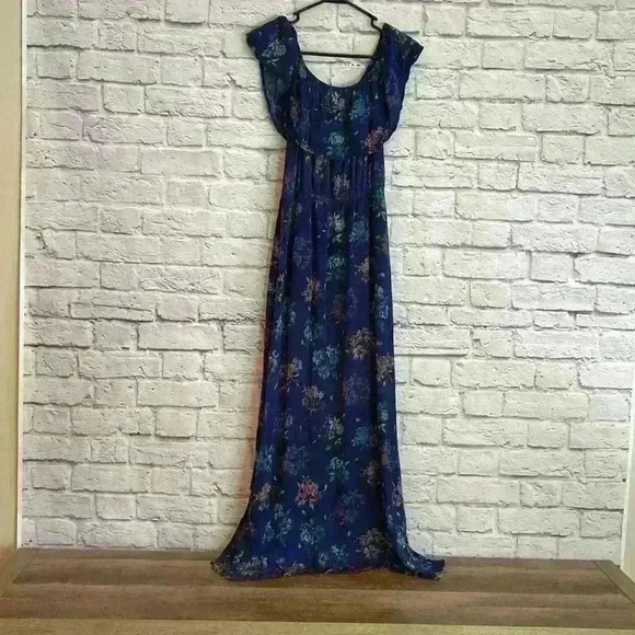 Altar'd State Women's Dress Blue Floral BOHO Size M - Picture 4 of 7